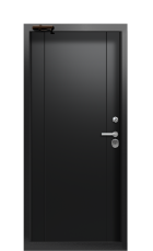 Дверь Termo Ral 9005 Венге 561 вид внутри