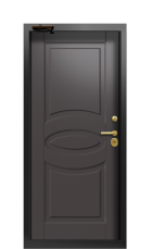 Дверь Termo Ral 9005 Венге 560 вид внутри