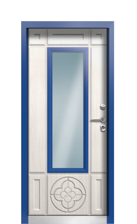 Дверь TermoPlus Ral 5005 Граб Белый 963