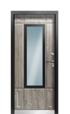 Дверь Termo Ral 9005 Арктическая Берёза 962 вид внутри