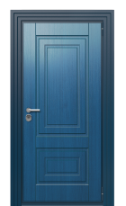 Дверь TermoWood Del Mare Тёмно Синяя 549 вид снаружи