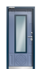 Дверь Termo Ral 5005 Ral 5014 540 вид внутри