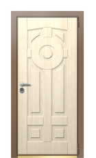 Дверь TermoWood Ral 8025 Ванильный Дуб 302 вид снаружи