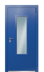 Дверь TermoPlus Ral 5005 Граб Белый 963 вид снаружи