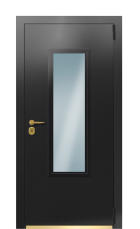 Дверь TermoPlus Ral 9005 Ral 5014 974 вид снаружи