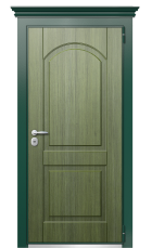Дверь TermoWood Ral 6005 Тёмно-Зелёное 650 вид снаружи
