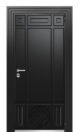 Дверь TermoWood Ral 9005 Тёмный Мрамор 653