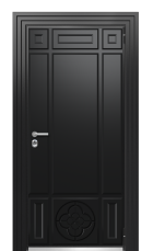 Дверь TermoWood Ral 9005 Тёмный Мрамор 653 вид снаружи