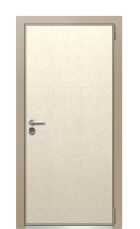 Дверь TermoWood Ral 1019 Лён Сиена 574 вид снаружи