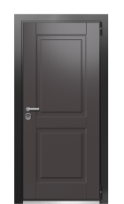 Дверь TermoWood Ral 9005 Ral 8019 603 вид снаружи