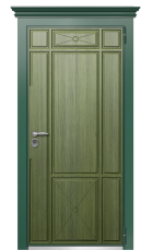 Дверь TermoWood Ral 6028 Тёмно-зелёное 584 вид снаружи