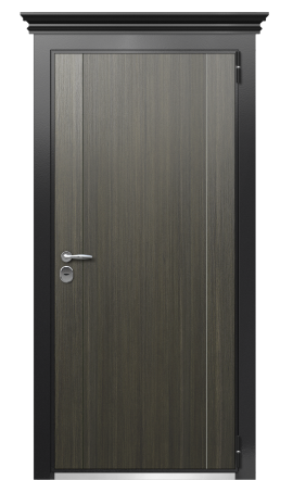 ДверьTermoWood Ral 9005 Венге 562 вид снаружи