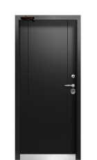 Дверь Termo Ral 9005 Венге 562 вид внутри