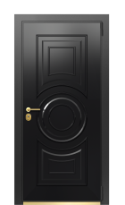 Дверь TermoWood RAL 9005, RAL 9003 Gold вид снаружи