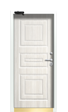 Дверь Termo Ral 8025 Дуб Светлый 441 вид внутри