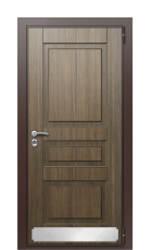 Дверь TermoWood Woodline палисандр tobacco, граб белый вид снаружи