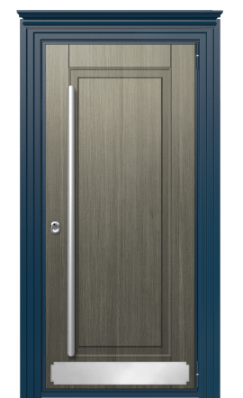 ДверьTermoWood Woodline Тёмно-синий, Del Mare вид снаружи