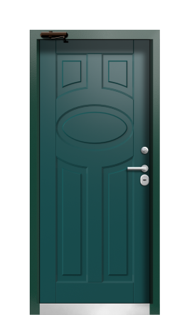 Дверь TermoWood Patina Тёмно Зелёное 316