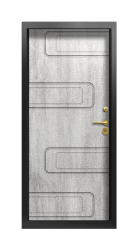 Дверь Termo Ral 9005 Джут белый 1467 вид внутри