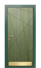 Дверь TermoWood Ral 6028 Тёмно-зелёное 671 вид снаружи