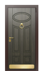 Дверь TermoWood Tobacco Коньячный дуб 1515 вид снаружи