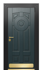 Дверь TermoWood Ral 9005 Серый Антрацит 64 вид снаружи