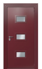 Дверь TermoPlus Ral 3005 Арктическая береза 1114 вид снаружи