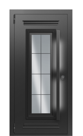 ДверьTermoPlus Vesuvio, Милк со стеклом вид снаружи