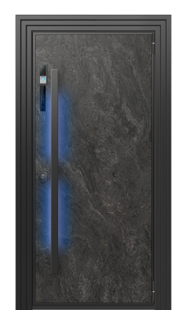 Входная дверь TermoWood Terma Черный мрамор, Collori RAL 9005