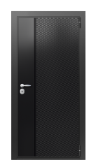 Дверь TermoWood Vesivio Ral 9005 733 вид снаружи