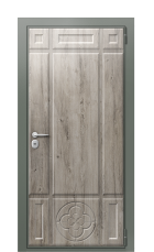 Дверь TermoWood Ral 7009 Арктическая береза 1399 вид снаружи