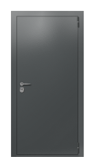 Дверь TermoPlus Ral 7043 Дуб антрацит 1392 вид снаружи