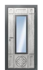 Дверь TermoWood Ral 7043 Кофейное Дерево 1417 вид снаружи