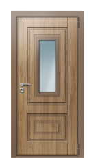 Дверь TermoWood Ral 8025 Грецкий орех 1317 вид снаружи