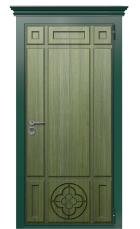 Дверь TermoWood Ral 6005 Тёмно Зелёное 264 вид снаружи