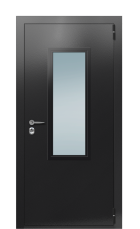 Дверь TermoPlus Ral 9005 Grey matt 961 вид снаружи