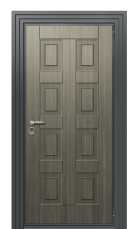 Дверь TermoWood Ral 7043 Серый кварц 1384 вид снаружи