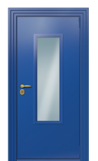 Дверь TermoPlus Ral 5005 Ral 5014 541 вид снаружи