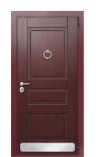 Дверь TermoWood Ral 3005 Тёмно Красный 175 вид снаружи