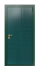 Дверь TermoWood Ral 6005 Зеленое сукно 1503 вид снаружи