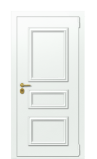 Дверь TermoPlus Ral 9003 Белое Дерево 450 вид снаружи