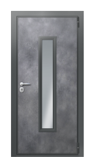 Дверь TermoWood Ral 7043 Лунный камень 1107 вид снаружи