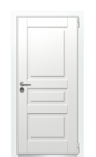 Дверь TermoWood Ral 9003 Милк 595 вид снаружи