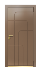 Дверь TermoWood Ral 8025 Securemme 605 вид снаружи