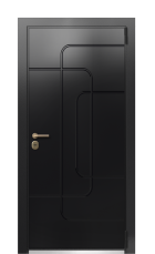Дверь TermoWood Ral 9005 Securemme 658 вид снаружи