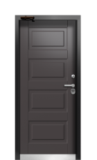 Дверь Termo Ral 9005 Ral 8019 603 вид внутри