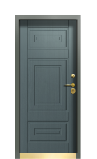 Дверь Termo Ral 8025 Пепельный 401 вид внутри