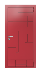 Дверь TermoWood Ral 3031 RAL 9003 1258 вид снаружи