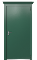 Дверь Termo Ral 6028 Ral Patina 666 вид снаружи