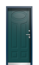Дверь Termo Ral 6005 Зелёное Сукно 651 вид внутри